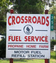Crossroads Fuel Service Sign
